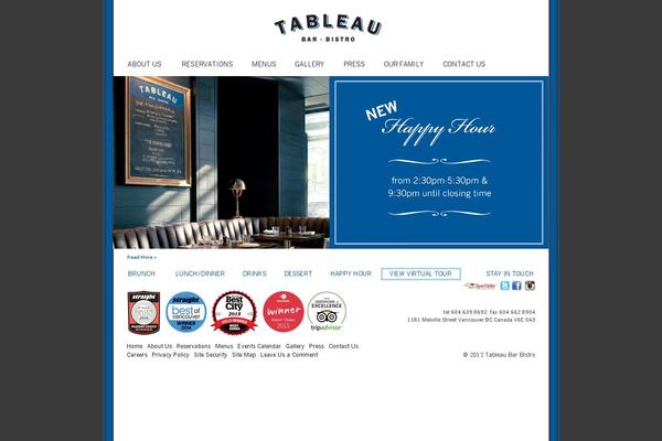 tableaubarbistro.com site used Tableau