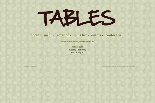 tablesonkearney.com site used Tables-theme