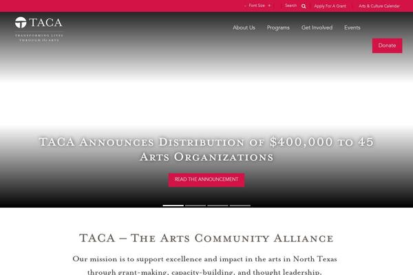 taca-arts.org site used Taca