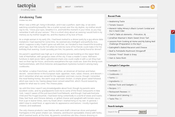 taetopia.com site used K.I.S ( Keep it Simple )