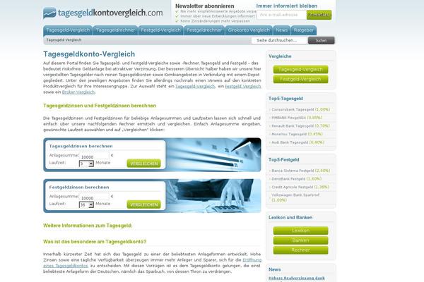 tagesgeldkontovergleich.com site used Tagesgeld