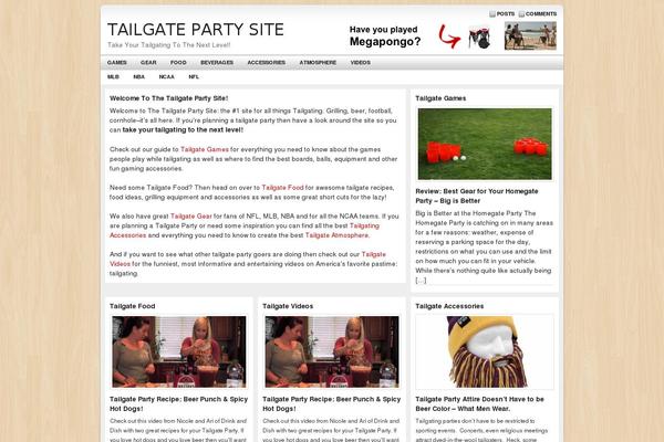 tailgatepartysite.com site used Sleek