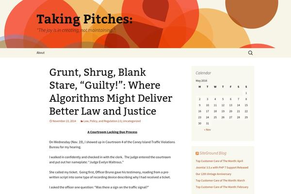 takingpitches.com site used Forever-blog