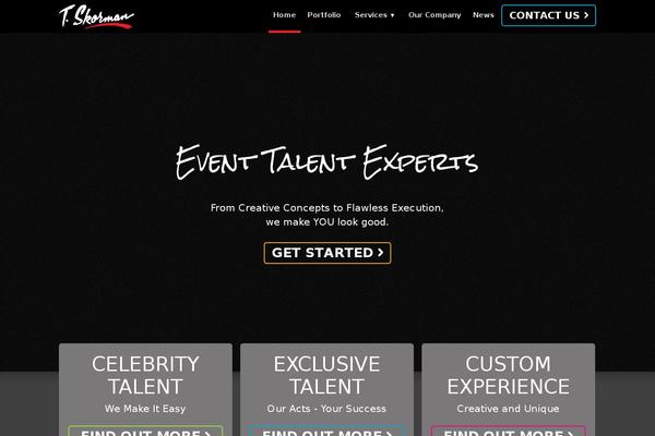 talentagency.com site used Aurawhite-2