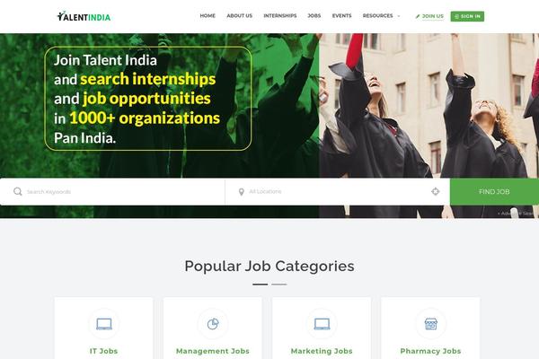 talentindia.co.in site used Jobcareer-child-theme
