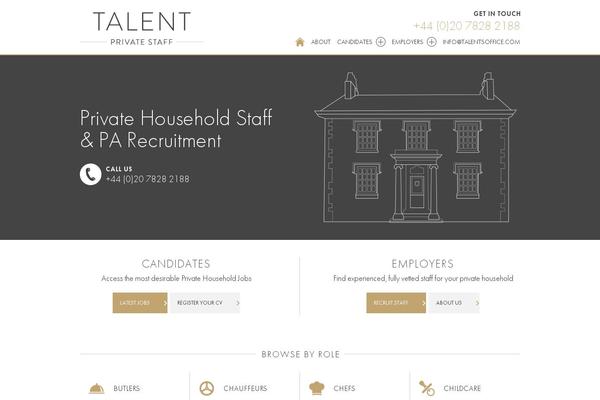 Talent theme site design template sample