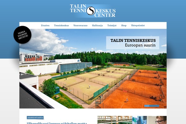 talintenniskeskus.fi site used Talitaivis