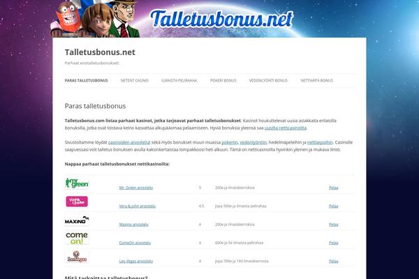 talletusbonus.net site used Nettikasinot