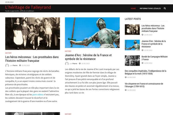 talleyrand.org site used Bam
