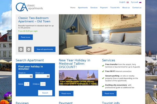 tallinnapartment.eu site used Classicapartments