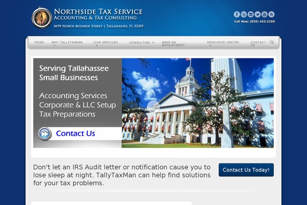 tallytaxman.com site used Divi-accounting