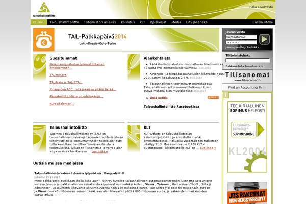 taloushallintoliitto.fi site used Tal-theme