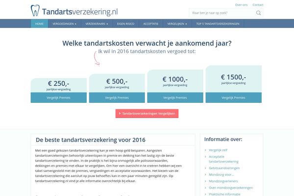 tandartsverzekering.nl site used Tandart
