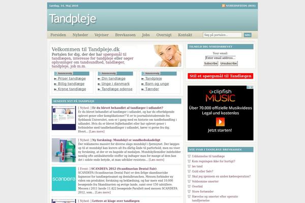 tandpleje.dk site used Tandpleje