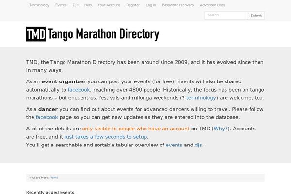 tangomarathons.com site used Tmd4