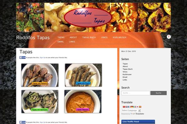 tapas.ch site used Foodie-world