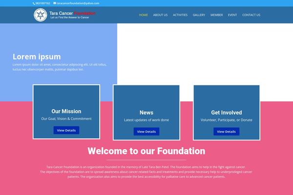 taracancerfoundation.org site used Tcf