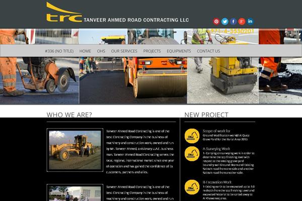 Construction theme site design template sample