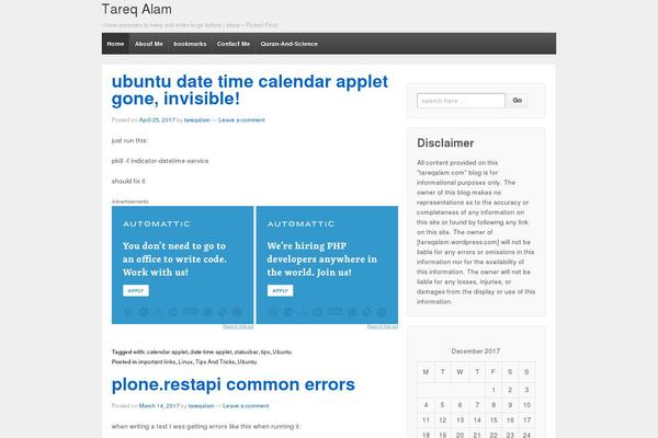 WordPress website example screenshot