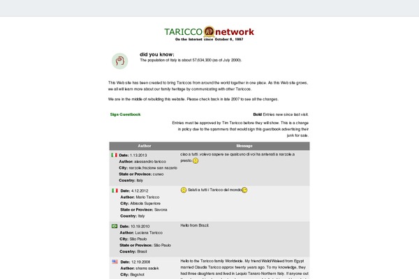 taricco.net site used Generatepress-child-taricco-net