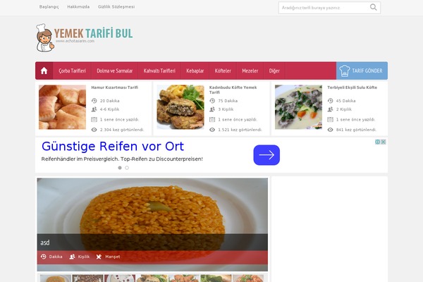 yemektarifi theme websites examples