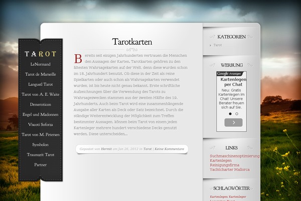 tarothermit.com site used Texton