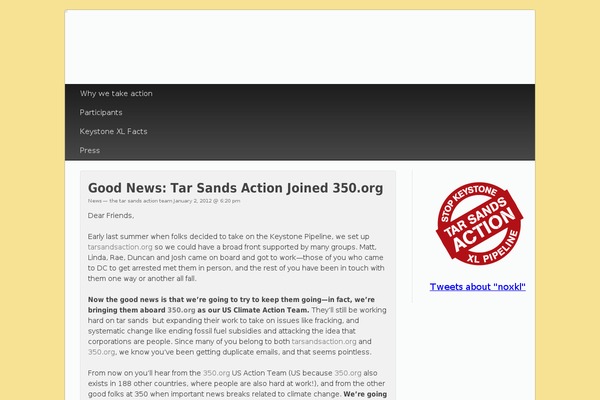 WordPress website example screenshot