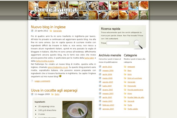 Cucina theme site design template sample