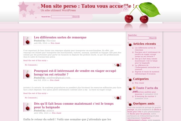 tatou.biz site used Pink-personal-blogily
