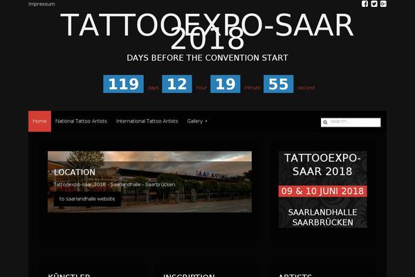 Tattoopro theme site design template sample