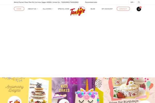 taubys.com site used Noucake