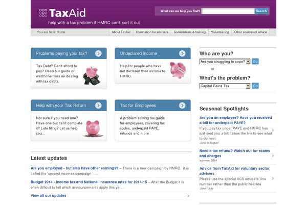 taxaid.org.uk site used Taxaid