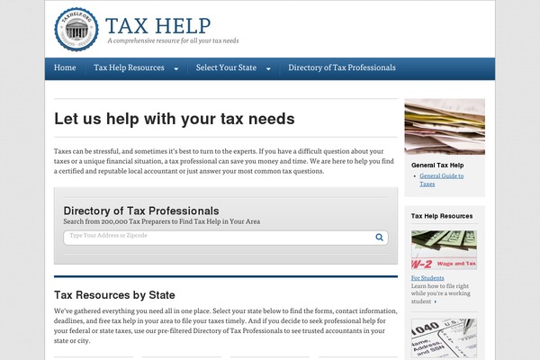 tax-help WordPress theme, websites list used tax-help theme tax-help theme websites examples