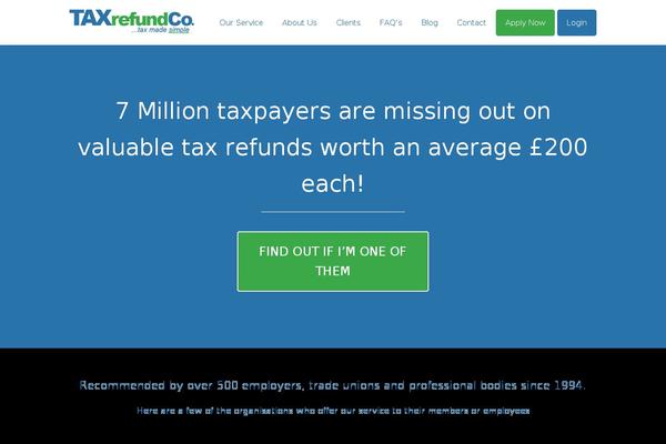 taxrebates.com site used Mytaxcode