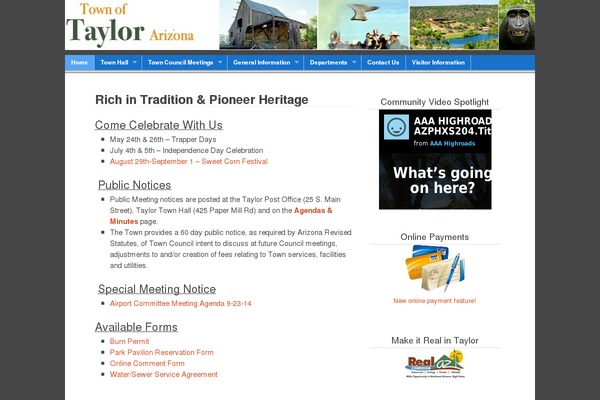 tayloraz.org site used Townhall
