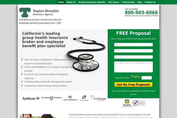 taylorbenefitsinsurance.com site used Taylorbenefits
