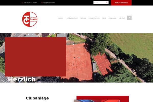 Tennisclub-child theme site design template sample