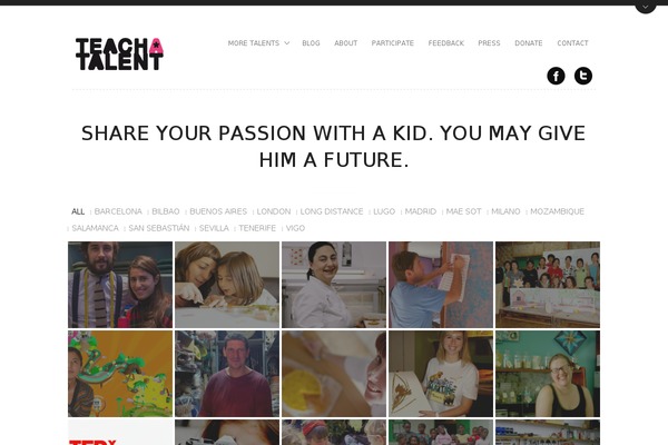 teachatalent.com site used Mochi