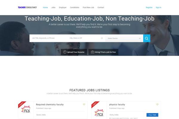 Careerfy theme site design template sample