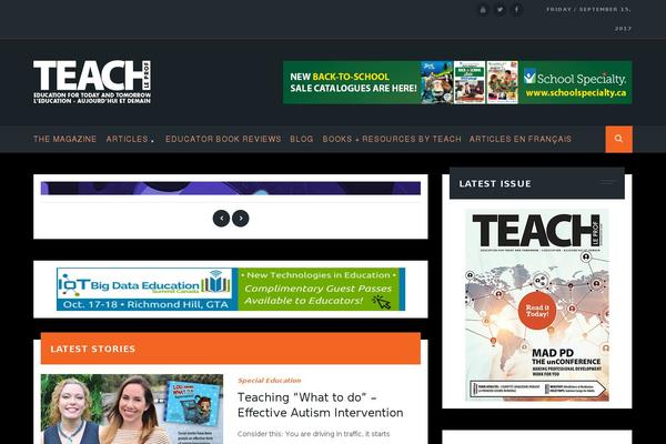 teachmag.com site used Wp-sparkler