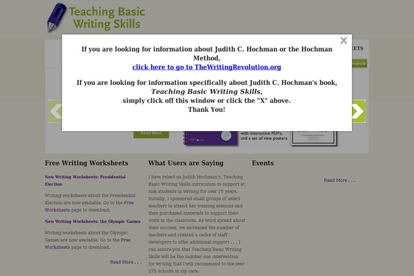 teachwritingskills.com site used Postpress