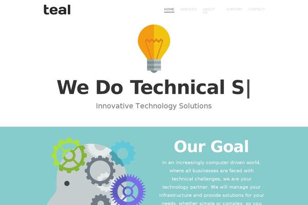 Teal theme site design template sample