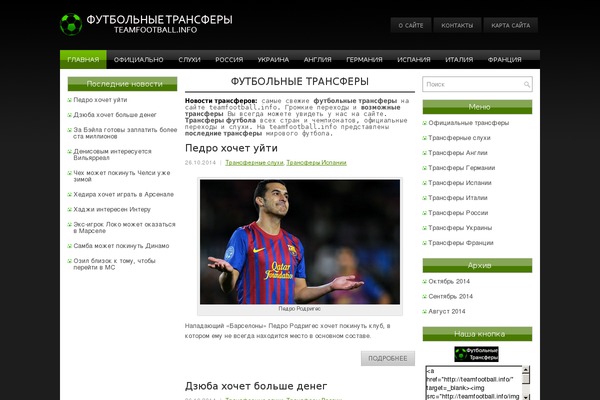 teamfootball.info site used Hostianewwpthemes