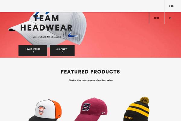 teamheadwear.com site used Nike-hat-customizer-theme