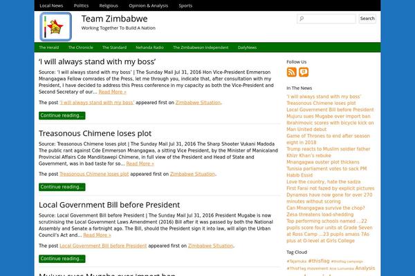 teamzimbabwe.org site used HeatMap AdAptive