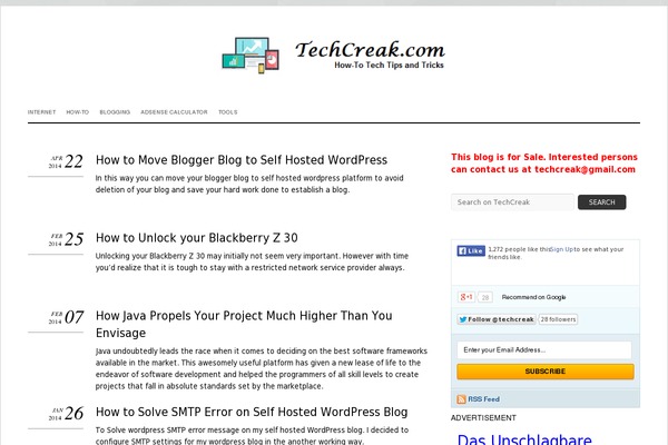 WordPress website example screenshot