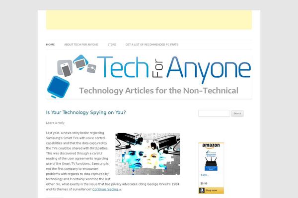 techforanyone.com site used Twentytwelve-t4a