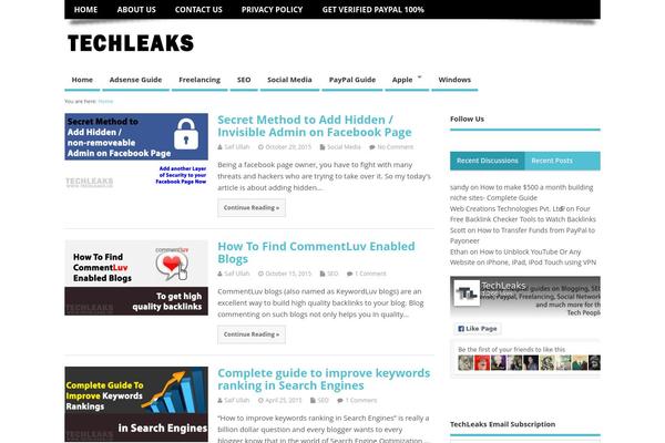 techleaks.us site used Newsy2