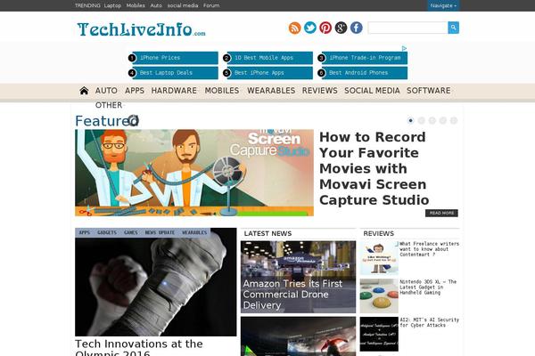 techliveinfo.com site used Topgadget