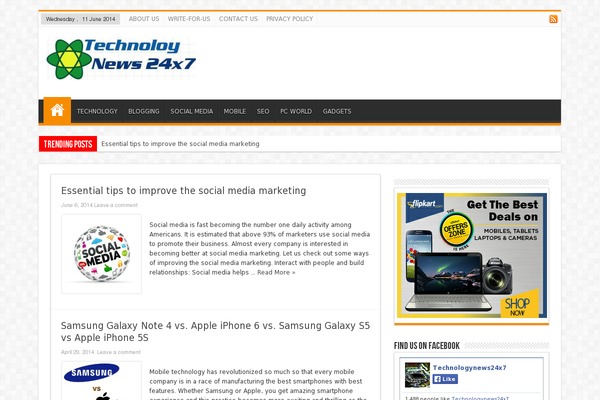 technologynews24x7.com site used Newspaper-theme_to_install